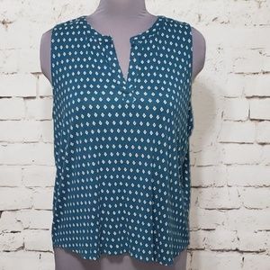 Falls Creek 2X Sleeveless Patterned Top